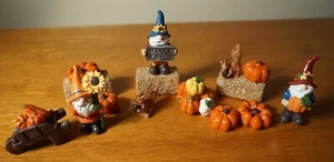 Fall Gnome Pumpkins Halloween Farm Home Village House Accessories Decor 13 NEW - Picture 1 of 10