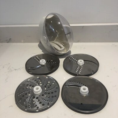 KENWOOD Multipro 4 X Discs Shredder Slicer Blades & Case FP480 FP580 FP680 FP691 - Image 1 of 4