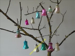 12 Glocken, alter Weihnachtsschmuck –Christbaumschmuck, Lauscha, 5D205-2a - Bild 1 von 6