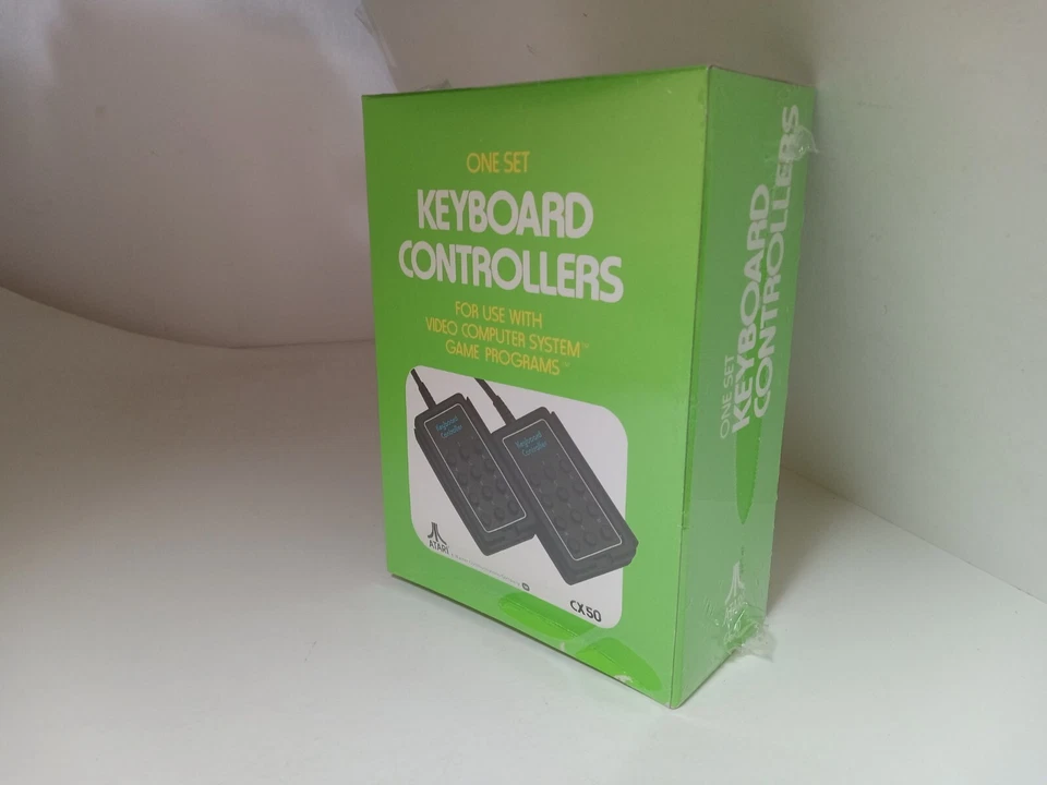 NEW SEALED W/CREASE ON BOX ORIGINAL ATARI 2600 CX50 KEYBOARD CONTROLLERS - Image 1 of 4