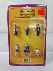 NUEVO JUEGO DE FIGURAS DE 6 PIEZAS MTH RAIL KING #4 EMPLEADOS Y CLIENTES DE LA ESTACIÓN DE AUTOBUSES ESCALA O - Imagen 1 de 1