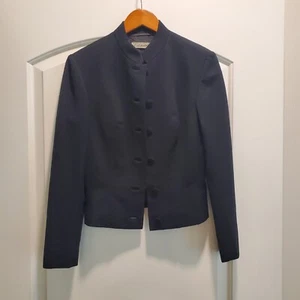 Vintage Luxury Italian 100% Torino Wool Women's Blazer Black: Sz 8 / Small - Picture 1 of 12