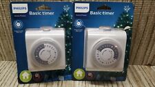 Philips Home Basic Timer Indoor Programmable Outlet (LOT OF 2)