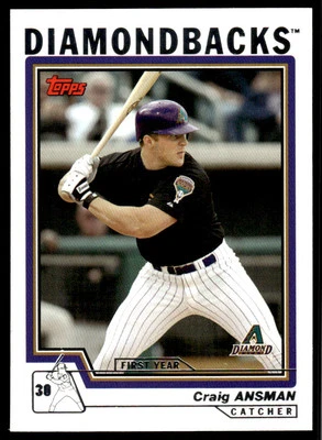 2004 Topps #302 Craig Ansman Arizona Diamondbacks RC Baseball Rookie Card - Image 1 of 2