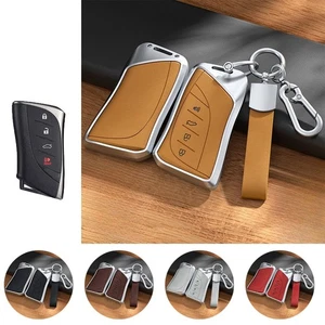 Aluminum Alloy Leather Car Key Case Cover For Lexus UX ES LC LS350 ES350 UX250 - Picture 1 of 17