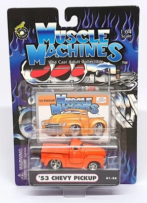 Muscle Machines 1/64 Scale 71151 01-56 - 1953 Chevy Pick-Up Truck - Orange - Image 1 of 4