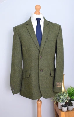 New MUSTO Moss Scottish Lovat Tweed Jacket Size 44L/54L Long Sport Coat Large - Image 1 of 4