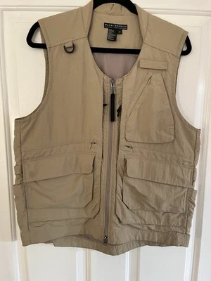 Chaleco de Colección Royal Robbins Talla M Pesca Campo de Caza Utilidad Malla Forrado Caqui Foto 1 de 4