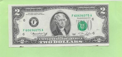 1976 ..UNCIRC $2  F 6069 6075 A .... 1976 $2  F-A    NICE NOTE      FRN - Image 1 of 2