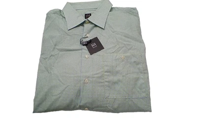 Camisa para hombre Ike Behar New York XL manga larga verde multicolor algodón Foto 1 de 4