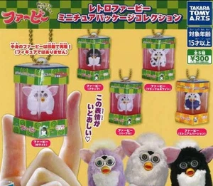 Retro Furby Miniatura Paquete Colección / Gacha Juego Completo de 5 Cápsulas Japón NUEVO - Imagen 1 de 2
