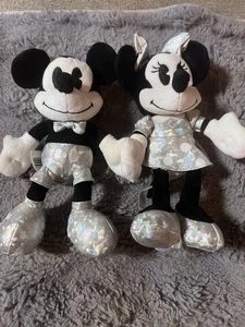 Disney 100 Years Of Wonder Mickey And Minnie Mouse Plush Platinum Edition - Picture 1 of 5