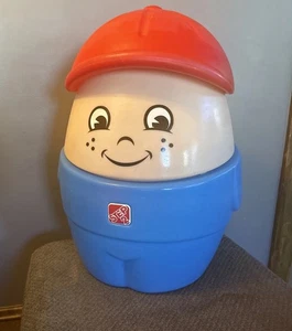 Vintage STEP 2 Little People Toddle Tots Blue Boy Toy Box Hamper RARE - Picture 1 of 14