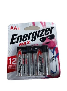 AA4 Energizer MAX Batteries 12 Year Shelf Life - Picture 1 of 2