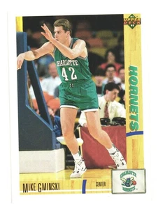 1991-92 Upper Deck NBA Basketball Charlotte Hornets Mike Gminski - Bild 1 von 2