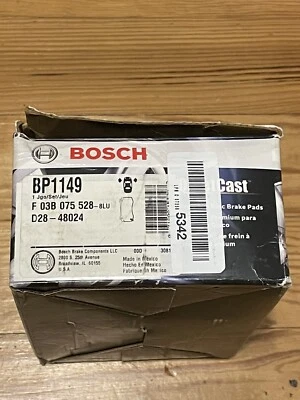 Pastillas de freno de disco delanteras Bosch BP1149 BP1149: Chrysler 300 14-05 Dodge Challe Foto 1 de 3