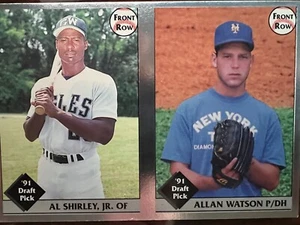 1991 Front Row Draft Picks Al Shirely #43 Allan Watson #44 2 card panel uncut - Picture 1 of 2