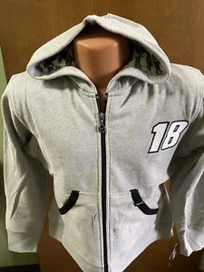 Kyle Busch #18 Nascar Ladies Speed Diva Zip up Jacket Gray Medium - Picture 1 of 3