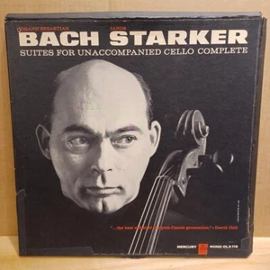 JANOS STARKER - Bach 3 Vinyl LP 6 Suiten ULTRASCHALLGERAUBER Mercury Mono RFR1 - Bild 1 von 16