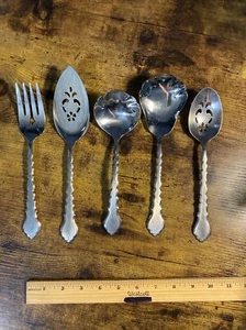 Service Servierlöffel Gabel CELLO Oneida Community Edelstahl Besteck - Bild 1 von 5