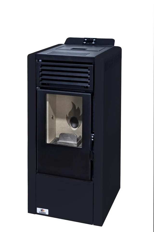 EIDER BIOMASA Pelletofen 10 kW Pelletheizung Kapazität 15KG Pelletofen A+ Pelletkamin mit WLAN