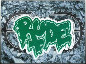 RUDE - Logo Cut Out PATCH NEW, Old School Death Metal, BLOOD MORTIZED - Picture 1 of 1