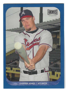 (0280) CHIPPER JONES #/50 2018 TOPPS ARCHIVES SNAPSHOTS BLUE #AS-CJ BRAVES