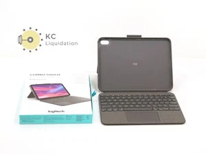 Logitech Combo Touch iPad 10th Gen Detachable Keyboard (Gray) - Picture 1 of 7