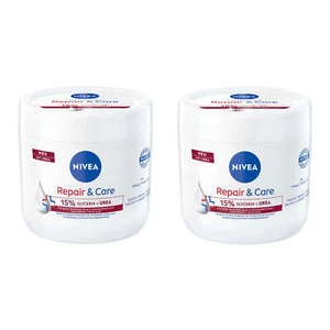NIVEA Creme Repair & Care Creme-Tiegel Urea Glycerin 72h Feuchtigkeit 2 x 400 ml - Bild 1 von 11
