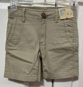 THERE ABOUTS Boys Khaki/Tan Flex Adjustable Waist Chino Shorts 6” NWT Size 6 - Picture 1 of 4