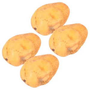 4pcs Artificial Potatoes Fake Potatoes Realistic Lifelike Vegetable Kitchen - Picture 1 of 12