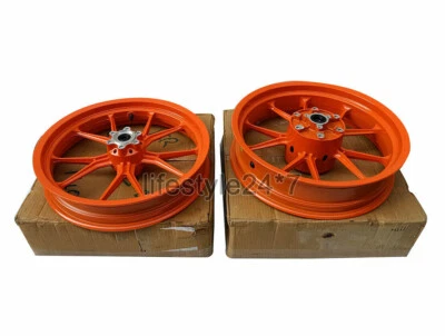 Use For KTM Duke 200 Front and Rear Wheel Rim Orange 2014 To 2016 Foto 1 de 4