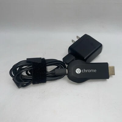 Google Chromecast (1st Generation) Streaming Media Player - H2G2-42 (Black) - Image 1 of 4