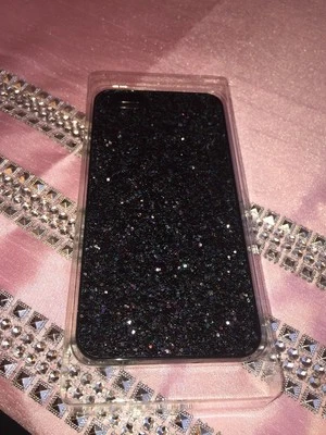 NIB Victorias Secret iPhone 6/6s IPhone Case Card Holder Mirror Black Glitter - Image 1 of 4