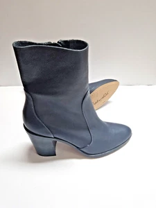 Prachtvolle dunkelblaue weiche Lederstiefel Größe 8,5 | Neu ohne Karton - Bild 1 von 5