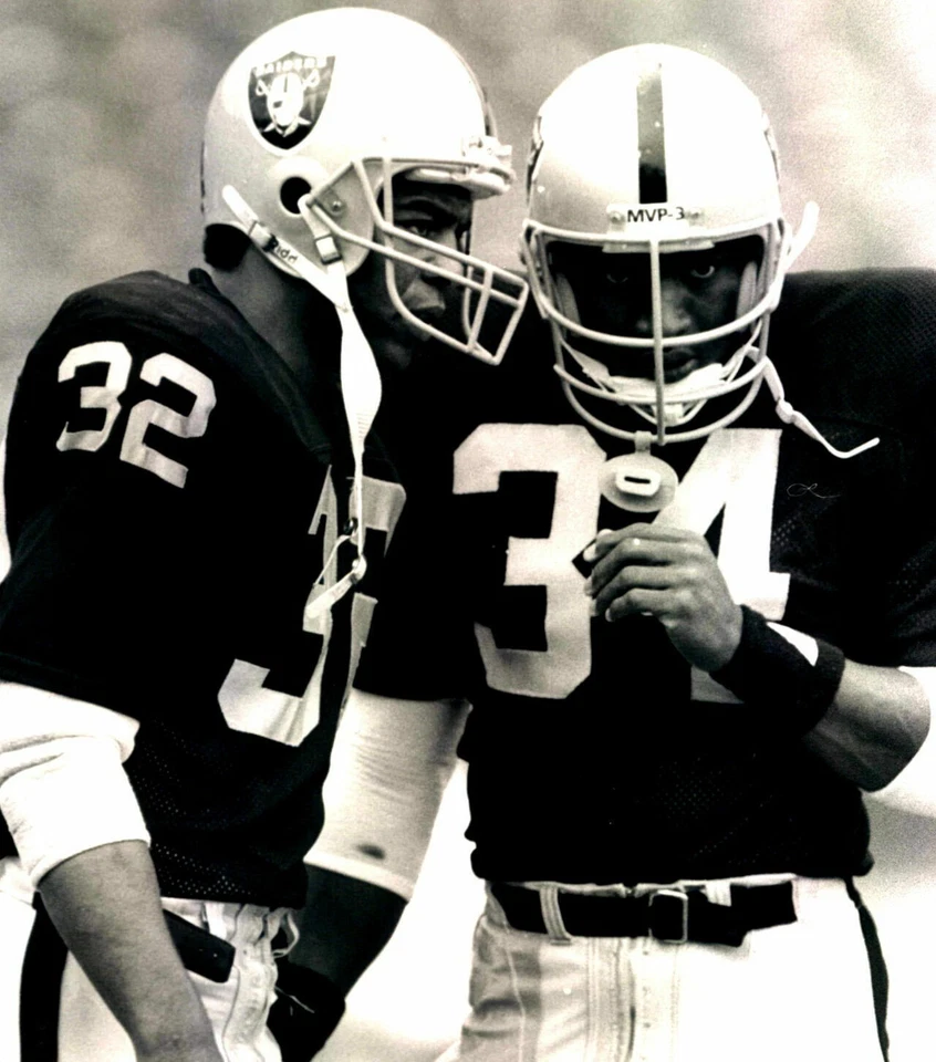 FOTO BRILLANTE BO JACKSON MARCUS ALLEN 8X10 Foto 1 de 1