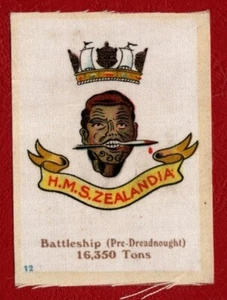 GODFREY PHILLIPS / ANON BRITISH MARINE CRESTS 1915 H.M.S. ZEALANDER SEIDE No 12 - Bild 1 von 2