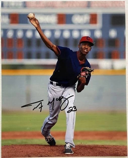 Triston McKenzie Signed Autographed Glossy 8x10 Photo Cleveland Guardians - Image 1 of 1