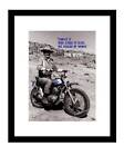John Wayne 8x10 photo print on Honda motorcycle Quote on Courage cowboy mancave
