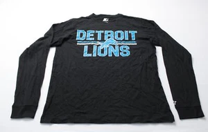 Detroit Lions Men's Starter Long Sleeve Graphic T-Shirt AP2 Black Large NWT - Picture 1 of 5
