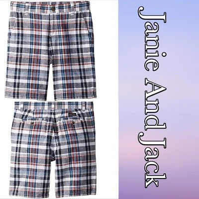 Pantalones Cortos Janie and Jack Infant Boy Lino Frente Plano Talla 12/18 Meses Foto 1 de 4