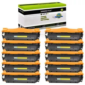 10PK CE412A Toner Fits For HP LaserJet Pro 300 Color M351a MFP M375NW 400 M471dn - Picture 1 of 24