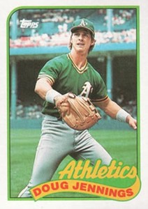 #166 Doug Jennings - Oakland Athletics - 1989 Topps Baseball
