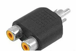 RCA PHONO AUDIO VIDEO Y SPLITTER SOCKET ADAPTER CABLE TV LEAD  - Picture 1 of 1