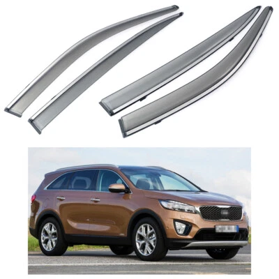 Window Visor Vent Shade Rain/Sun/Wind Guard for 2015 2016 15 16 Up KIA Sorento - Image 1 of 4