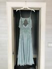 Adrianna Papell Womens Beaded Cocktail Dress Size 2 Green Worn Once