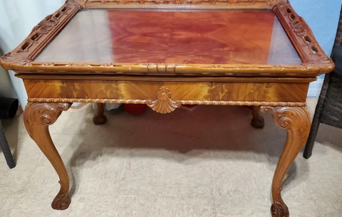 Amfurnoco finestin furniture Mahogany Tea Table Cover
