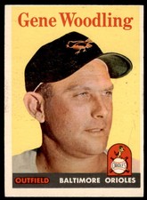 1958 Topps Gene Woodling  VG-EX Baltimore Orioles #398