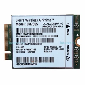 HP lt4111 820 G1 gobi5000 Sierra EM7355 WWAN NGFF 4G LTE Module Card 704030-001 - Picture 1 of 4