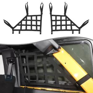 2x Rear Side Cargo Restraint Net Mesh For Ford Bronco 2021+ Black Interior Parts - Bild 1 von 10